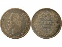 Napoleon III - 20 Silver Centimes, Bare Head - 1860 A Paris