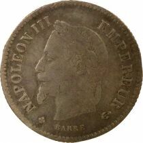 Napoleon III - 20 Silver Centimes, Big Diameter - 1867 BB Strasbourg