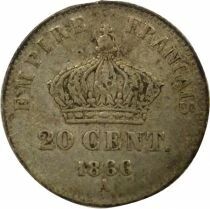 Napoleon III - 20 Silver Centimes, Small Diameter - 1866 A Paris