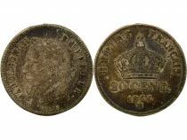 Napoleon III - 20 Silver Centimes, Small Diameter - 1866 BB Strasbourg