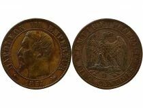Napoleon III - 5 Centimes, Bare Head - 1854 D Lyon