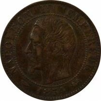 Napoleon III - 5 Cents, Bare Head - 1854 D Lyon