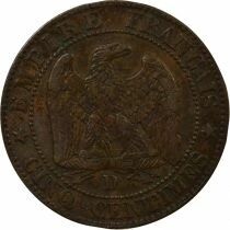 Napoleon III - 5 Cents, Bare Head - 1854 D Lyon