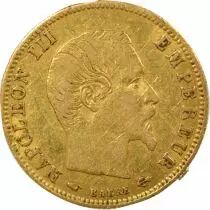 Napoleon III - 5 Gold Francs, Bare Head - 1865 A Strabourg
