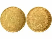 Napoleon III - 5 Gold Francs, Bare Head, Big Diameter - 1857 A Paris