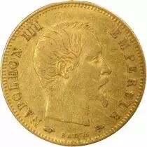 Napoleon III - 5 Gold Francs, Bare Head, Big Diameter - 1858 A Paris