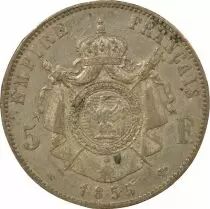 Napoleon III - 5 Silver Francs, Bare Head - 1855 A Paris