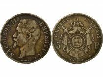 Napoleon III - 5 Silver Francs, Bare Head - 1855 A Paris