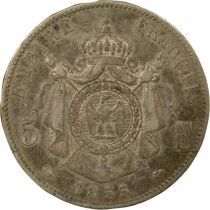 Napoleon III - 5 Silver Francs, Bare Head - 1855 A Paris