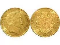 Napoleon III - 50 Gold Franc, Laureate head - 1866 A Paris