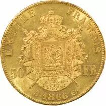 Napoleon III - 50 Gold Franc, Laureate head - 1866 A Paris