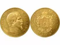 Napoleon III - 50 Gold Francs, Bare Head - 1857 A Paris