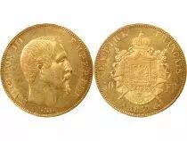 Napoleon III - 50 Gold Francs, Bare Head - 1857 A Paris