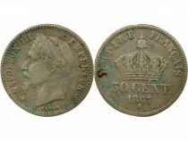 Napoleon III - 50 Silver Centimes, Laureate Head - 1867 A Paris