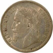 Napoleon III - Silver Franc, Laureate Head - 1866 BB Strasbourg