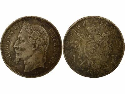 Napoleon III - Silver Franc, Laureate Head - 1868 A Paris