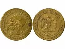 Napoleon III, Defeat of Sedan - Bronze Token - 1870
