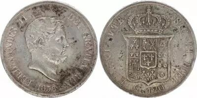 N�poles 120 Grana Ferdinand II - Arms - 1856