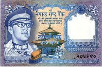 Népal 1 Rupee,  Roi Birendra Bir Bikram, Antilopes - 1974 - P.22