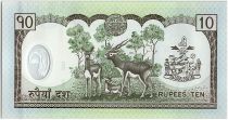 Népal 10 Rupees,  Roi B.B. Bikram - Antilopes - 2005 - P.54
