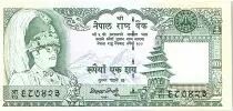Nepal 100 Rupees,   King  B.B. Bikram - Rhinoceros - 1985 - P.34 d