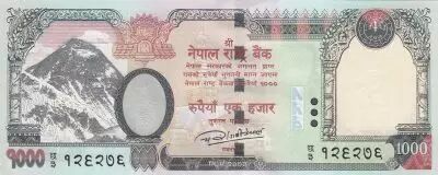 N�pal 1000 Rupees 2016(2017) - Mont Everest, El�phant