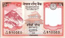 Népal 5 Rupees, Temple - Yaks - 2020 - Neuf