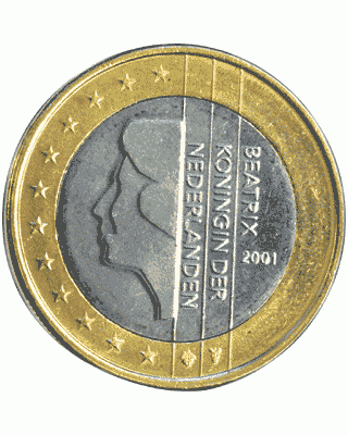 Netherlands 1 euro - Pays-Bas 2001
