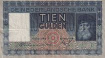 Netherlands 10 Gulden - Old man - 04-06-1935 - Serial GR - VF - P.49