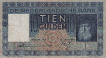 Netherlands 10 Gulden - Old man - 05-04-1935 - Serial EU - F to VF - P.49