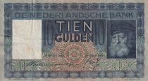 Netherlands 10 Gulden - Old man - 31-05-1935 - Serial GO - F to VF - P.49