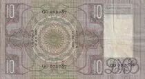 Netherlands 10 Gulden - Old man - 31-05-1935 - Serial GO - F to VF - P.49