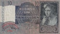 Netherlands 10 Gulden - Young girl - Coat of arms - 23-08-1941 - P.56b