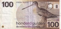 Netherlands 100 Gulden - Great Snipe - 1977 - VF - P.97