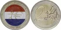 Netherlands 2 Euros - 10 years EMU - Colorised - 2009 - Bimetallic