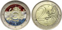 Netherlands 2 Euros - 10 years of the Euro - Colorised - 2012