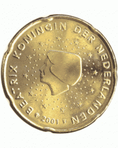 Netherlands 20 centimes d\'euro - Pays-Bas 2001