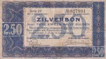 Netherlands 2.5 Gulden - Zilverbon  - 1938 - VG+ to F - P.62