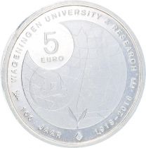 Netherlands 5 Euros -   university of Wageningue - Silver - 2018