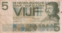Netherlands 5 Gulden - J. Van den Vondel - 1966 - F - P.90a