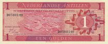 Netherlands Antilles 1 Gulden - View of harbor - 1970 - UNC - P.20a