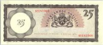 Netherlands Antilles 25 Gulden, View of Curacao - 1962