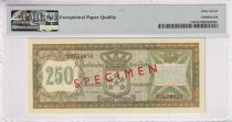 Netherlands Antilles 250 Gulden - Landscape - Arms - 1967 - Specimen - PMG 67 EPQ - P.13s