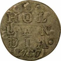 Netherlands Holland - 2 Silver Stuivers - 1757 Dordrecht
