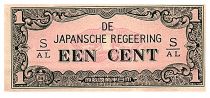 Netherlands Indies 1 Cent - Green and pink - 1942