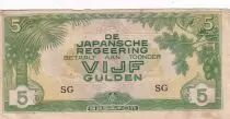 Netherlands Indies 5 Gulden - Japanese occupation - 1942 - Serial SG