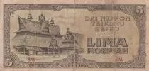 Netherlands Indies 5 Roepiah  - Dai Nippon Teikoku Seihu (Imperial Japanese Government) - 1944 - Série SM