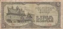 Netherlands Indies 5 roepiah - Sumatra - Japanese occupation - 1944