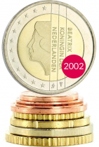 Netherlands Série Euros PAYS-BAS 2002 - 8 monnaies