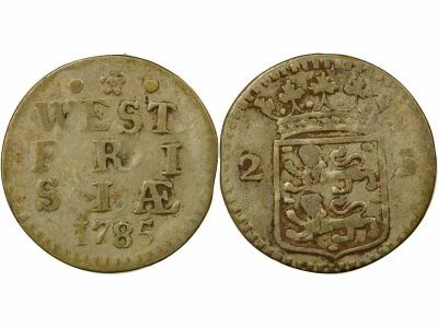 Netherlands West Frisiae - 2 Silver Stuivers - 1785 Hoorn